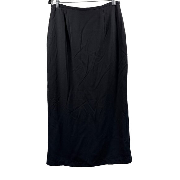 Karen Kane Dresses & Skirts - Karen Kane Slip Pencil Midi Skirt Women 14 Black Wool Blend Gothic Slit $118 USA